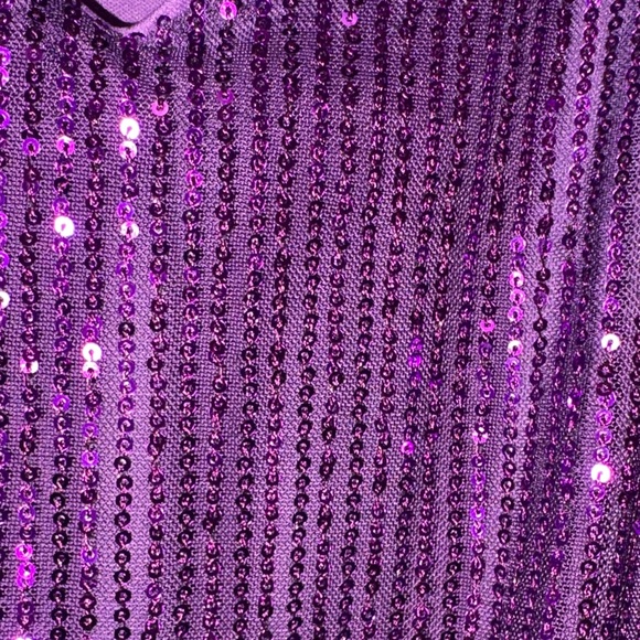 Purple Sequin Jumpsuit - Picture 3 of 4